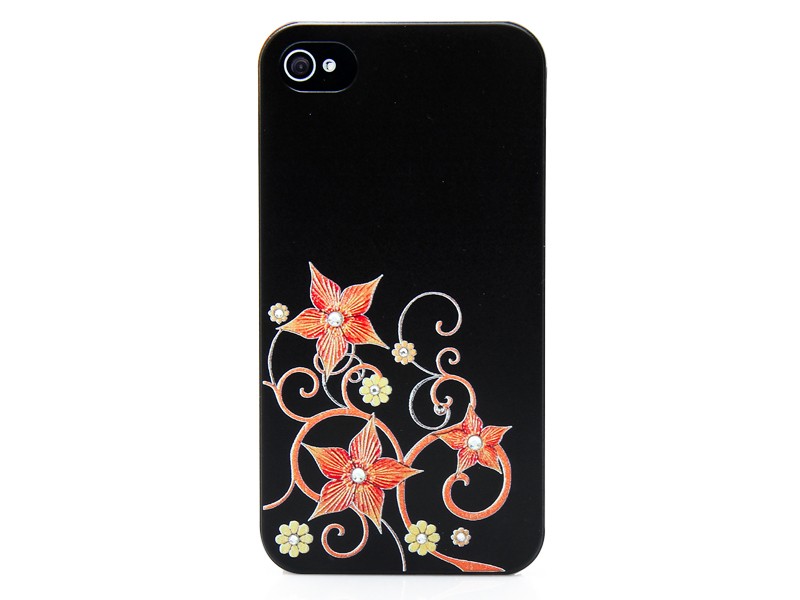 Back Cover Strass για iPhone 4/4s A186 A186 OEM_Black