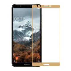 HUAWEI Y7 (2018)/ Y7 PRIME (2018) 9H  2.5D FULL FACE TEMPERED GLASS GOLD(OEM) GL295