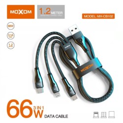 MOXOM 3 σε 1 Καλώδιο USB to...