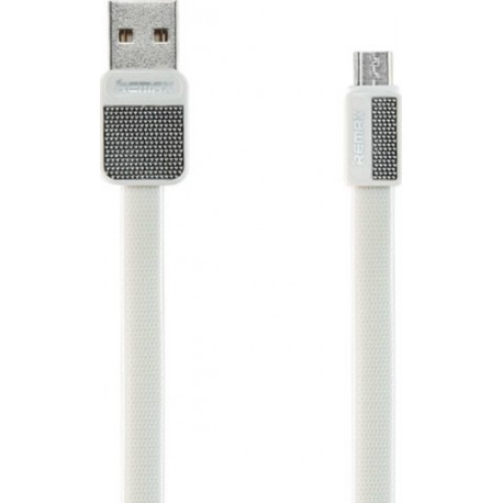 Remax Flat USB 2.0 to micro USB Cable Άσπρο 1m (RC-O44m)